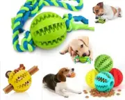 Pet Rubber Tooth Cleaning Ball For Cats Poppy Small Dogs Chew Treats Toy