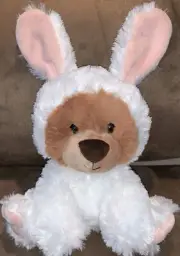 TEDDY BEAR in BUNNY SUIT SO SOFT PLUSH 11” EASTER SUPER CUTE!!