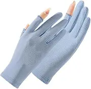 [UOHLCX] HBJWOV Thin Sunscreen Gloves for Women's Breathable Cycling Sunshade Two Finger Gloves