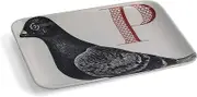 THOMAS PAUL TP111 P Pigeon Alphabet Serving Tray, 8"x5.5", Ebony