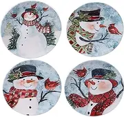 Certified International Watercolor Snowman Dinnerware,Dishware,
