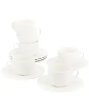 Elama Sol 12pc Porcelain Espresso Cup With Saucer Set