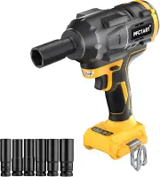 Cordless Impact Wrench 1/2, 20V Electric Impact Gun 3300 RPM & Max Torque (1250N