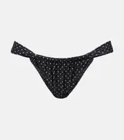 [Same] Same Polka-dot ruched bikini bottoms AU 14 black