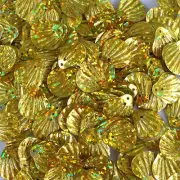 Sequins Clams / Shell 14mm Gold Hologram ~200 pieces Loose