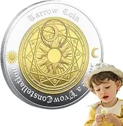 Lucky Tarot Coin - Commemorative for Men, Divination Wishing Commemorative Coin | Sun Moon Divination Lucky Challenge Coin, Craft Commemorative Coin Collection, Constellation Coin