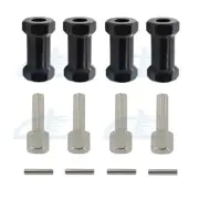 4x 12mm Wheel Hex Hub Adapter 25mm Extension For 1/10 RC Crawler SCX10 D90 Black