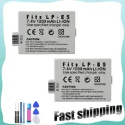 2x Battery for Canon LP-E5 EOS Rebel T1i XS XSi 450D 500D 1000D