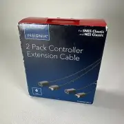 NEW Insignia 2-Pack Extension Cable 4 Nintendo NES SNES Mini Classic Controllers