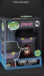 Funko Pop Scooby Doo Digital Puppet Master #303 Pre Sale Series 2 W/Hard Stack