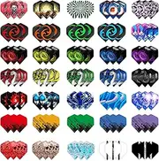 CyeeLife 105Pcs Dart Flights,Standard Dart Flights Durable PET Dart Flights for Soft Tip and Steel Tip,Darts Accessories