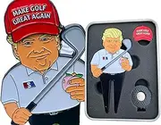 Divine Products LLC Donald Trump Divot Tool Gift Set W/Magnetic Ball Marker and Hat Clip Grab Them by The Peach
