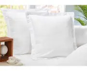 1000TC Premium Ultra Soft European Pillowcases 2-Pack White