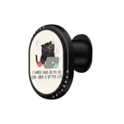 PowerThru Wireless Car Charger Wireless Car Charger MagSafe Compatible I work hard so my cat can have a better life
