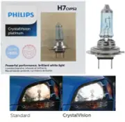 Philips Crystal Vision Platinum H7 55W Two Bulbs Head Light Low Beam Replace Fit (for: Volvo)