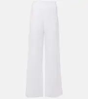 [Faithfull] Faithfull Isotta high-rise linen straight pants AU 14 white