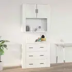 Wall Cabinet High Gloss White 80x33x80 cm Engineered Wood vidaXL