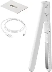 Flat Iron Hair Styling Tool, 2-in-1 Curling Wand, USB Charging Curl Tools, Hair Style Equipment, Travel Wig Straightener for Women, (6.69x0.87x0.87in) Purplee/White/Pink/Black