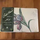 NEW VINTAGE Bill Blass for Springmaid Double Fitted Sheet FLORAL FESTIVAL 200 Ct