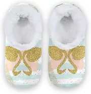 [Caihoyu] House Slippers for Kids Fuzzy Fleece Non-Slip Lightweight House Slipper Socks Hotel Travel Bedroom Airplane Party