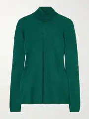 [Gabriela Hearst] Gabriela Hearst - Steinem Cashmere And Silk-blend Turtleneck Sweater - Emerald - small small Green