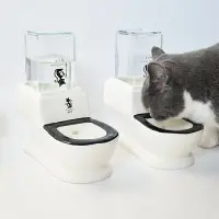 在飛比找樂天市場購物網優惠-貓用馬 桶飲水 器水碗 水盆流 動水機 寵物貓咪陶瓷飲水機不