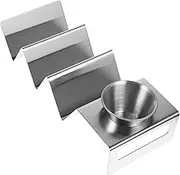 Ciieeo W-Shaped Stainless Steel Pizza Rack Burrito Holder Compact Baking Stand Home Pancake Rack Kitchen Supplies
