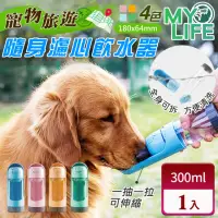 在飛比找momo購物網優惠-【MY LIFE 漫遊生活】寵物旅遊隨身濾心飲水器(貓狗/寵