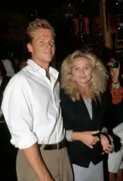 Stefan Edberg of Sweden his girlfriend Annette Olsen pose together- Old Photo