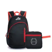22L Outdoor Folding Backpack Waterproof Shoulder Rucksack Storage Bag Men Women Sports Travel BLACK COLOR