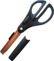 Kokuyo Scissors 2Way Hakoake Titanium Glueless Blade Black Hasa-PT410D