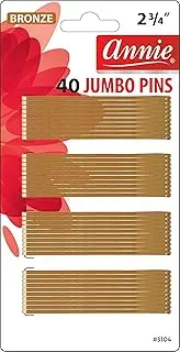 annie jumbo bob hair pins 40 counts roller pin Brown roller