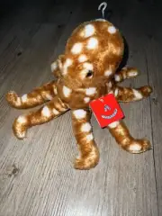 Octopus Plush NEW Aurora World Flopsie Stuffed Animal Brown White Spotted Toy 8”