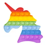 Rainbow Unicorn Pop It Toy - Pop Bubble Fidget Sensory Toy