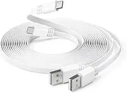 Itramax Flat USB C Charging Cable for Xbox Series X/S Controller 3M 2Pack,Extra Long USB A to USB C Charger Cable USBC Extension Power Cord Compatible with PS5,Switch Pro Controllers,Nintendo Switch