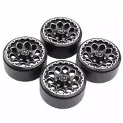 4 Pcs RC Car Wheel Hubs Tires 1.9 Inch Metal Wheels RC Parts for RC4WD D90 SCX10