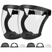 2PCS X Full Face Super Protective Mask Anti-fog Shield Transparent Head Cover