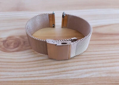 Rose Gold Stainless Steel Milanese/Mesh Watch Strap Quick Release Spring Bar