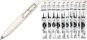 Uni Gel Ballpoint Pen 0.38mm + Gel Ink Ballpoint Pen Refill 0.38 Black Set of 10 (Yogurt)