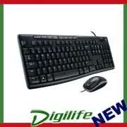 Logitech MK200 Media Keyboard and Mouse Combo 1000dpi USB 2.0 Full-size Keyboard