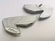 Pair HONDA CB175 CL175 CB100 CL100 CB90 CB350 Petrol Gas Fuel Tank Emblem Badge