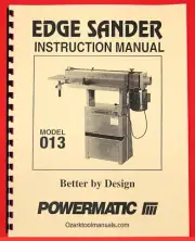 POWERMATIC Model 013 Edge Sander Owners Instructions Parts Manuals 1004