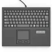 Waterproof Industrial Keyboard with Touchpad Wired Compact Portable, Black