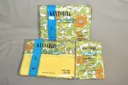 VINTAGE KENTSHIRE "FANTASIA" DOUBLE FITTED & FLAT SHEETS PILLOWCASES MINT