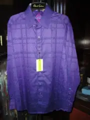 Robert Graham Purple Long Sleeve Shirt Size Large New wit Tags
