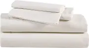 Eddie Bauer - Full Sheets, Cotton Flannel Bedding Set, Brushed for Extra Softness, Cozy Home Decor (Ivory, Full)