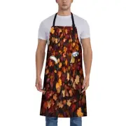 Autumn Leaves Print Apron for Women 28x33in Kitchen Chef Aprons with 2 Pocket...