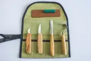 BeaverCraft S49 – Spoon Carving Tool Set with Compact Chisel (4 Tools + Acces.)