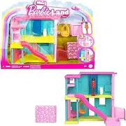 Barbie Mini BarbieLand Dollhouse Sets, Mini Dream Villa with Surprise Approx 4cm Barbie Doll, Furniture and Accessories Plus Lift and Pool, 4 Years+, HYF46