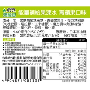 日本BALANCE沛能思 能量補給果凍水150g(水蜜桃/青蘋果/溫州柑橘/麝香葡萄)【甜蜜家族】